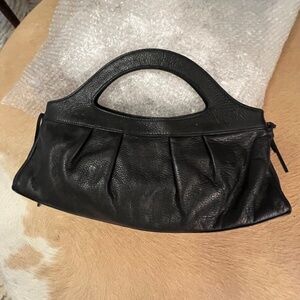 Kooba DESIGNER Kooba Kellie Black Leather Clutch Bag